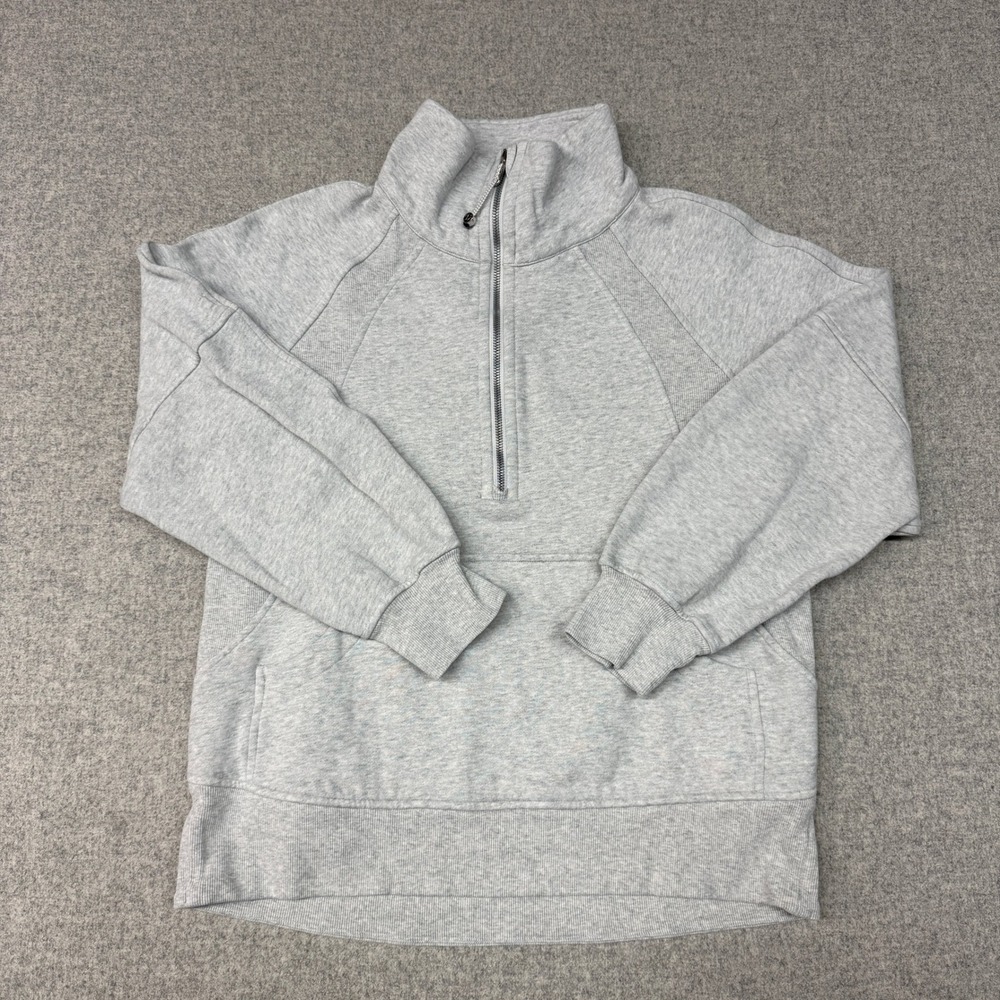 Lululemon Scuba Oversized Half-Zip XS/S Heathered Grey Funnel Neck Pullover